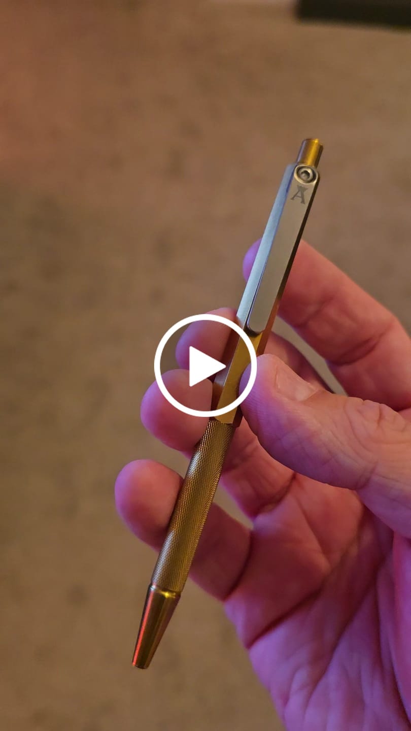 Customer video review of Tactile Turn Anso Pen – Brass, Side Click, 5.3” Length – Made in USA (10-JA2-BRA-TTM)