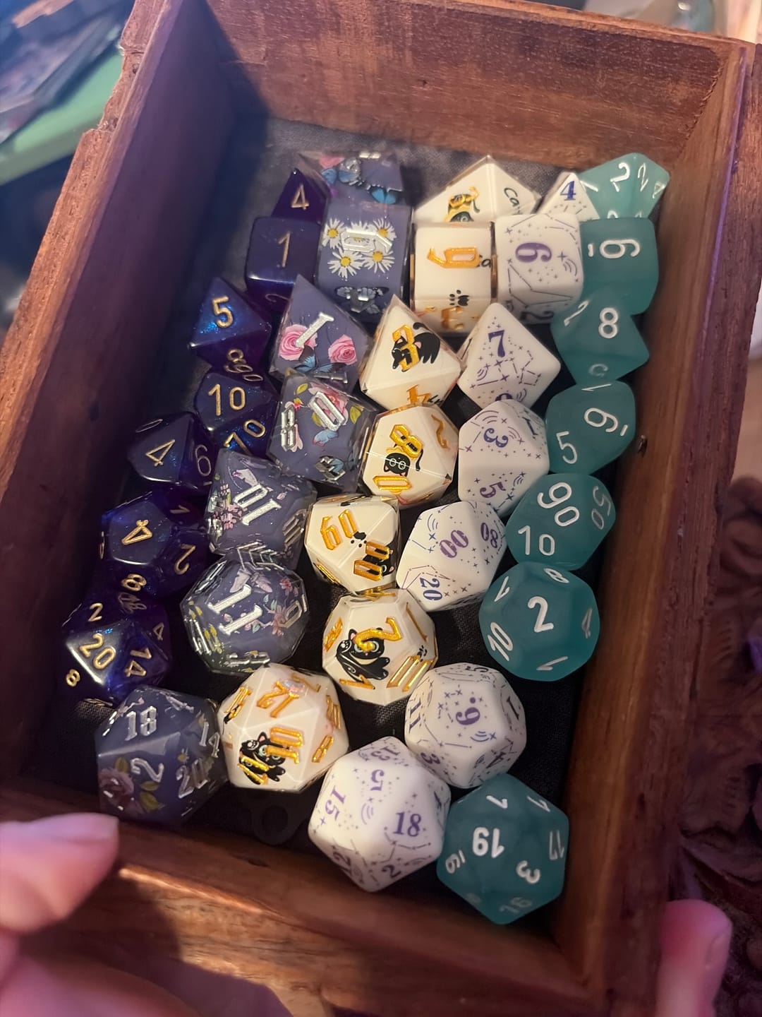 Customer photo review of Celestial Symphony Dice Set