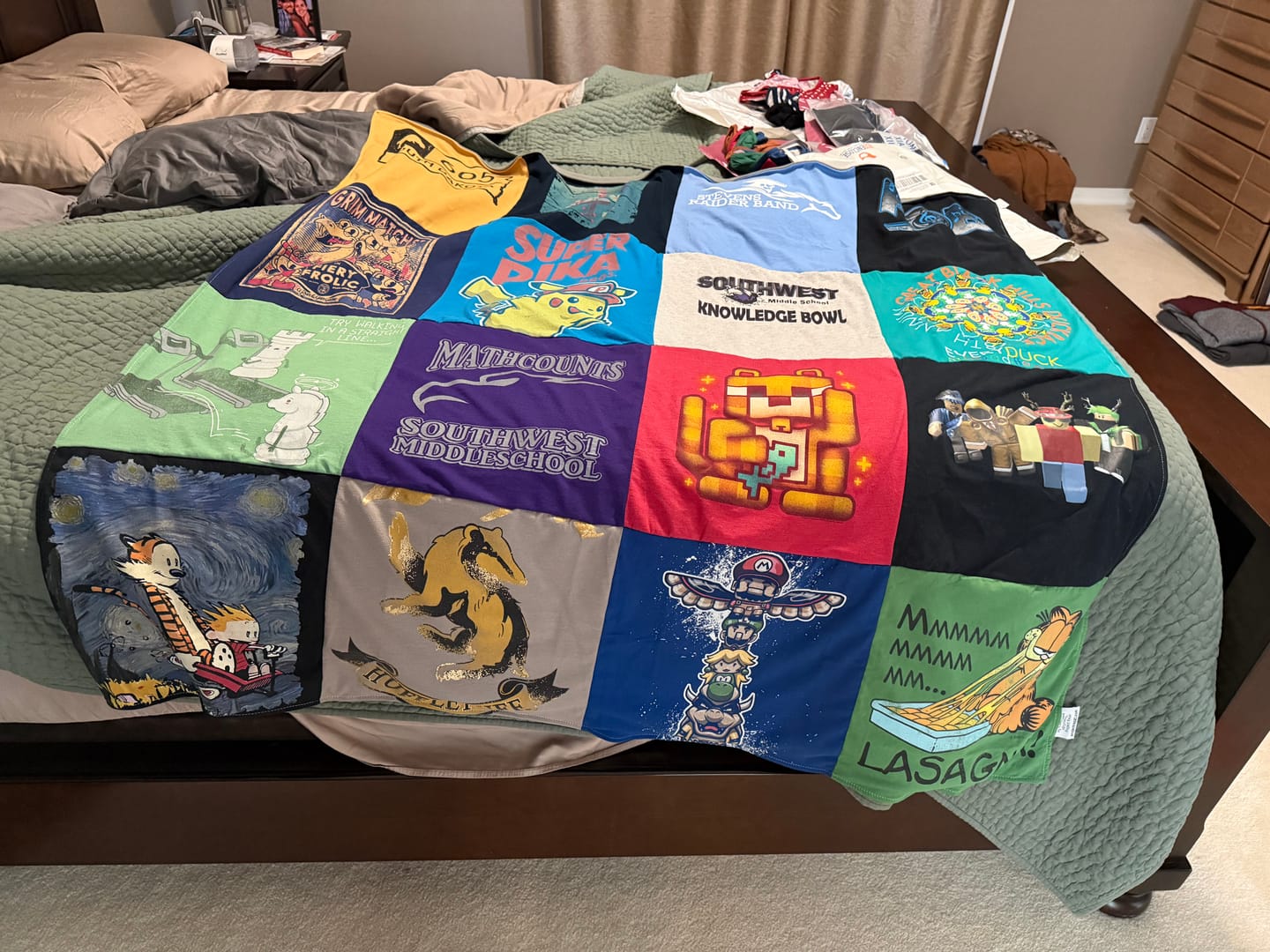 Customer photo review of Project Repat T-Shirt Quilt