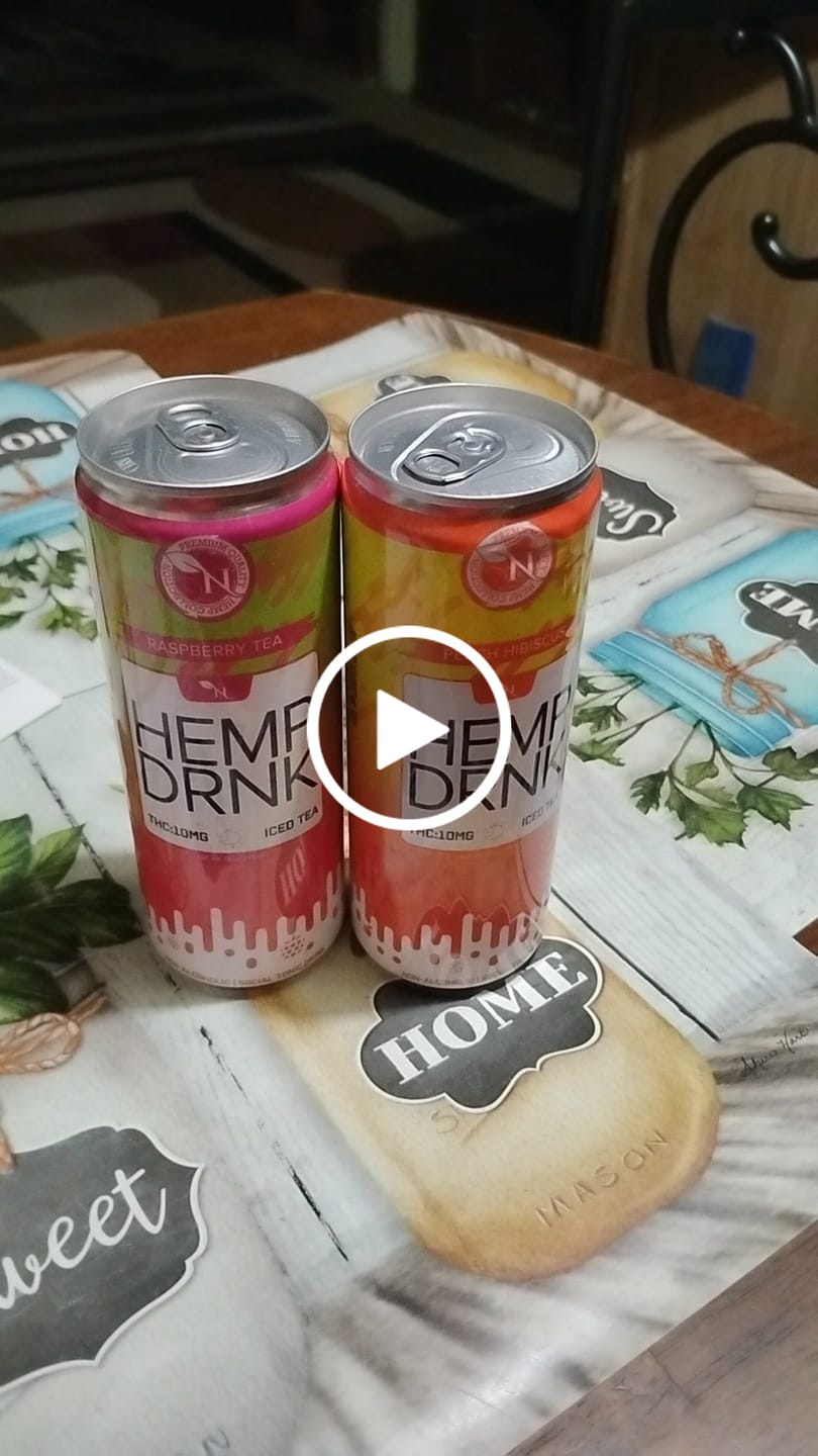 Customer video review of DELTA 9 + CBD BEVERAGE - Peach Hibiscus - 50MG - 4 PACK