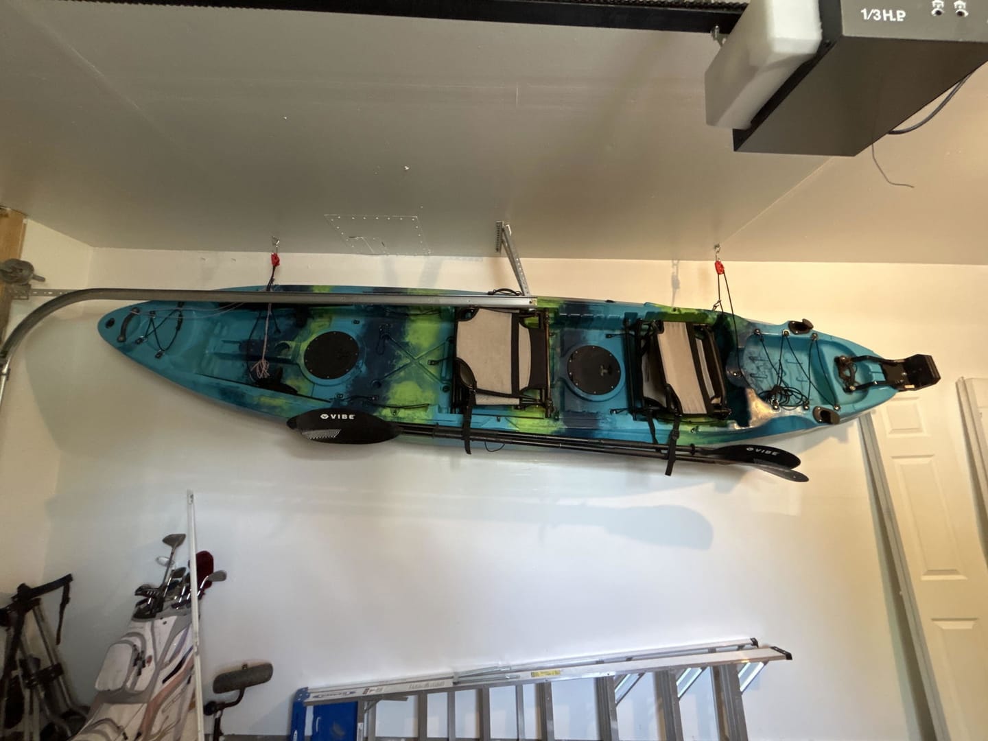 Customer photo review of Self-Locking Rope Tie-Down — 15 Foot, Orange