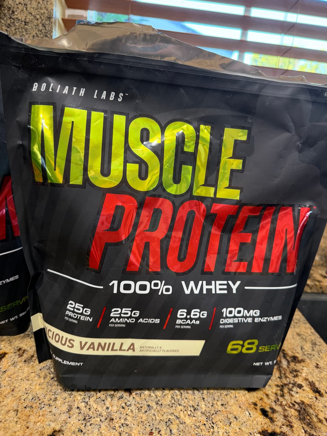Customer photo review of 100% Whey Protein Powder