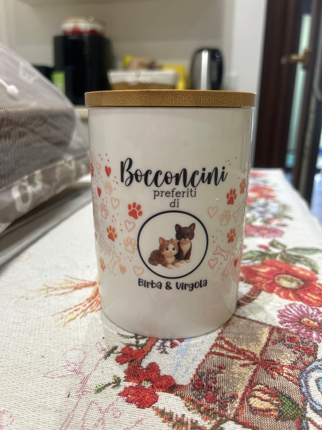 Customer photo review of Porta bocconcini personalizzato - Bocconcini preferiti