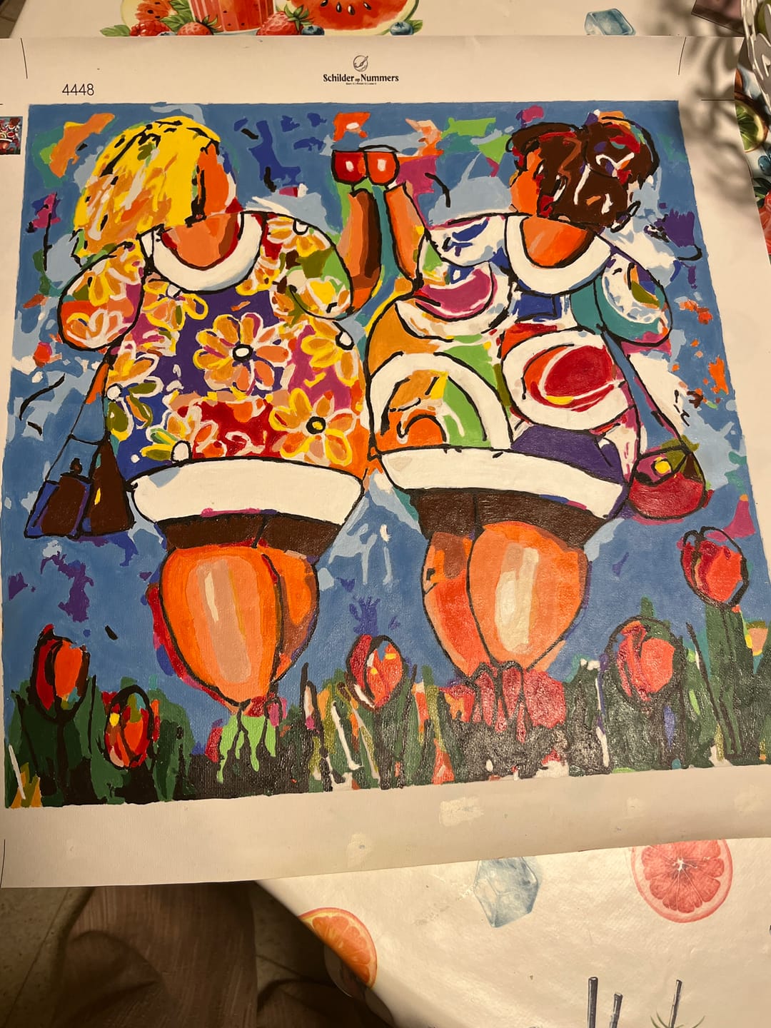 Customer photo review of Vrolijk Schilderij - Dikke Dames Proosten
