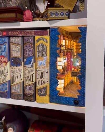 Customer photo review of Diagon Alley (3 Storey) Pre-Colored Book Nook | LKWood
