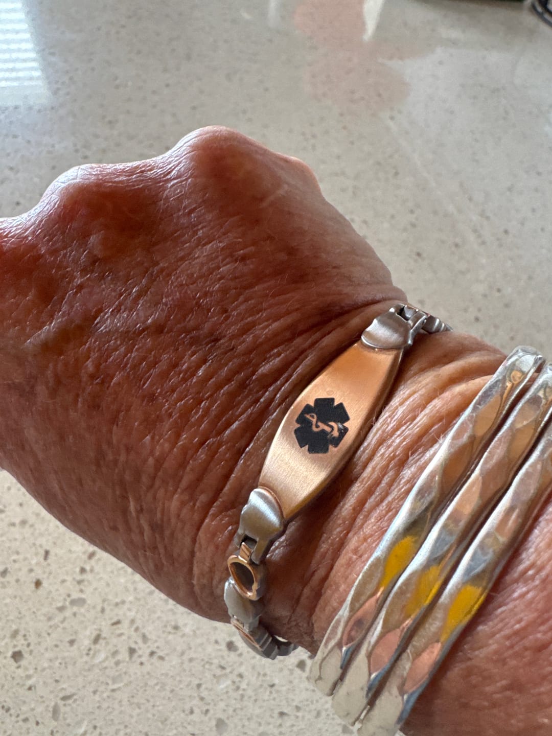 Customer photo review of HeartSafe Luxe Medical ID Bracelet
