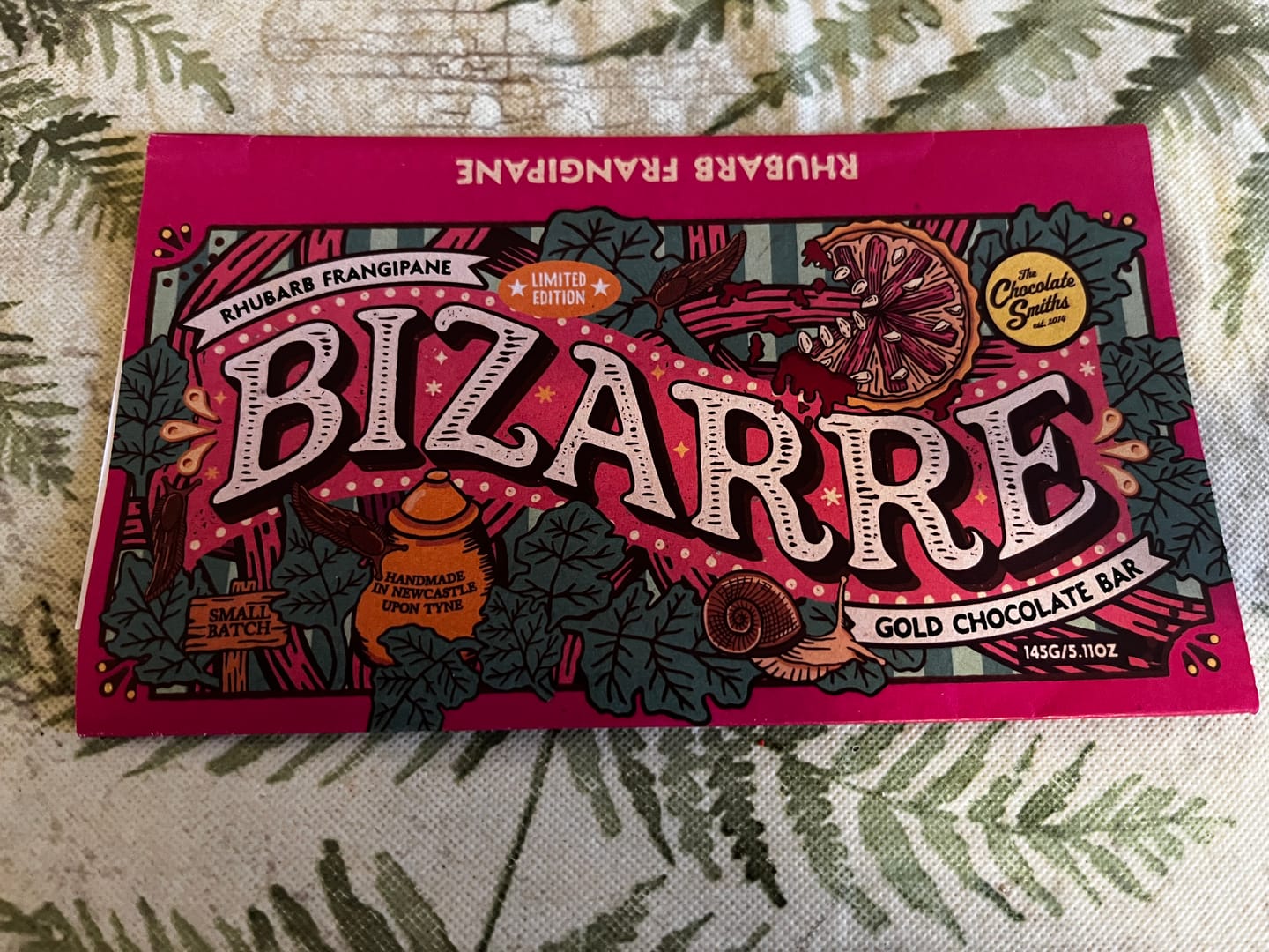 Customer photo review of Rhubarb Frangipane Bizarre Bar - 145g