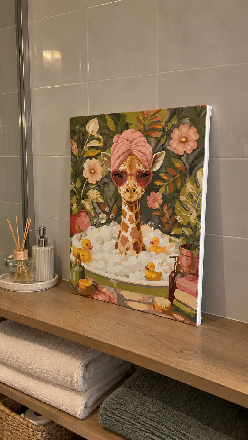 Customer photo review of Bain moussant de la girafe
