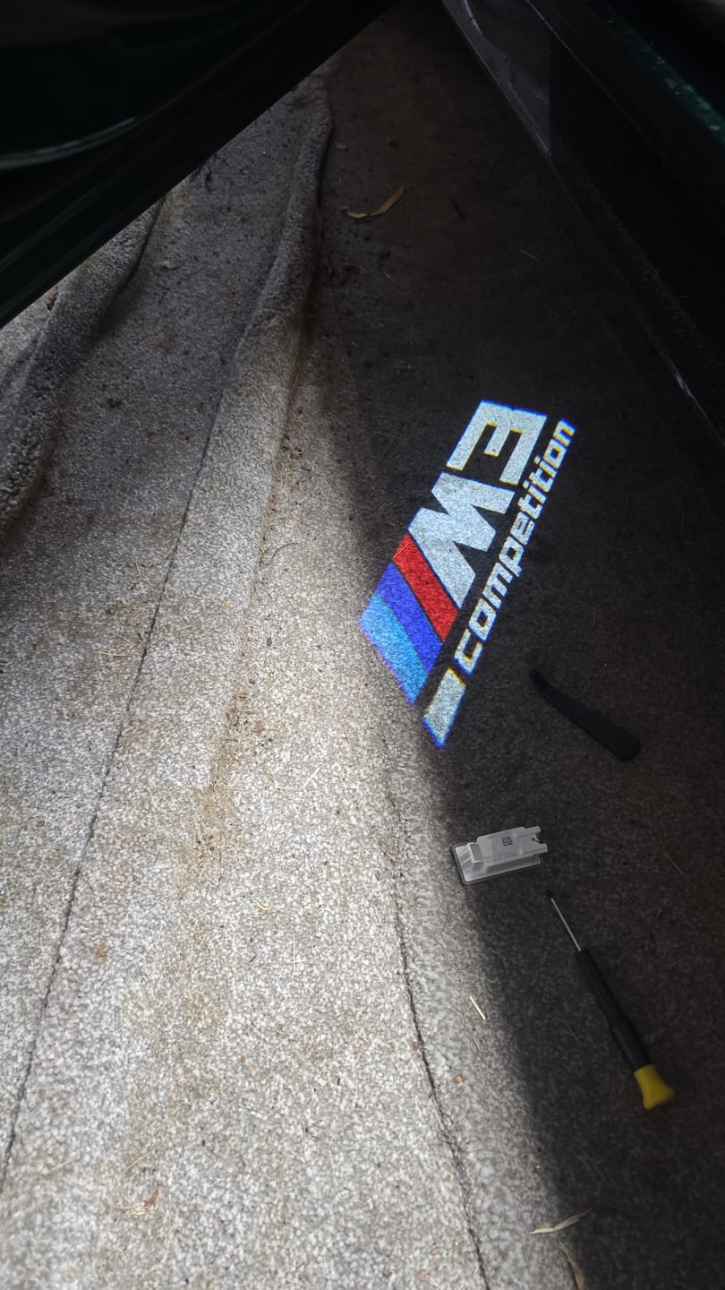 Customer photo review of BMW G SERIES DOOR LIGHTS
