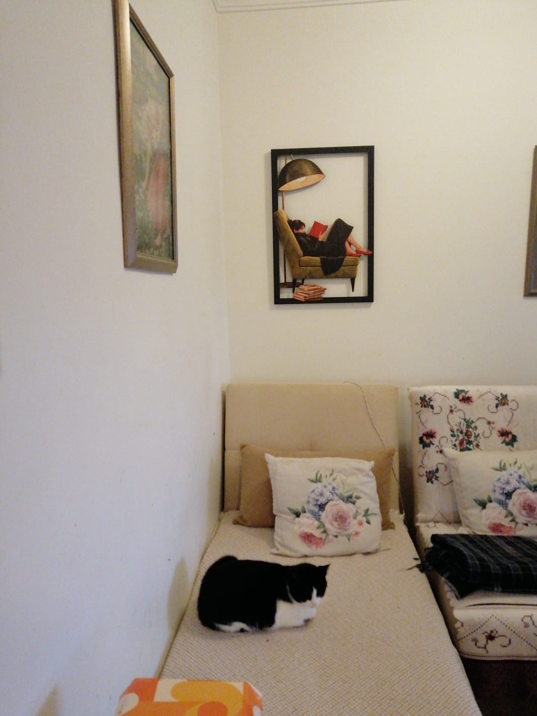 Customer photo review of Kitap Okuyan Kadın Metal Tablo