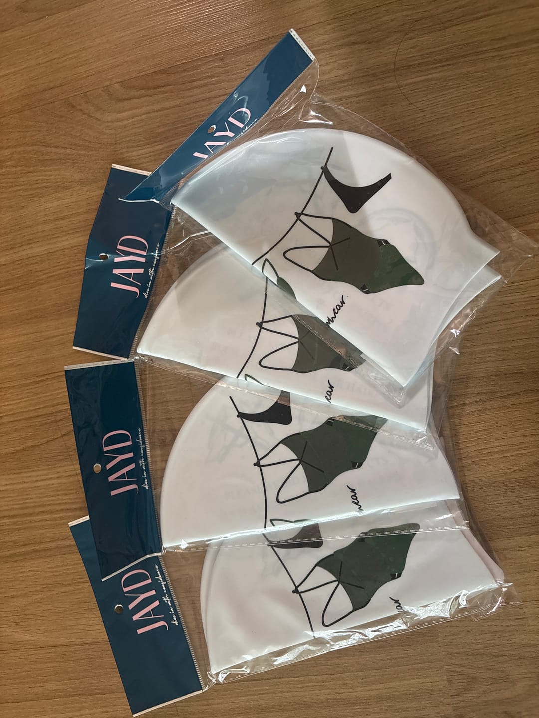 Customer photo review of JAYD Swim Cap - Salty Days in JAYD
