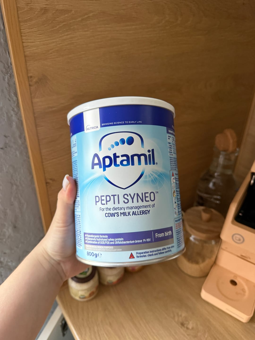 Customer photo review of Aptamil Pepti Syneo 800g (Pack of 6)