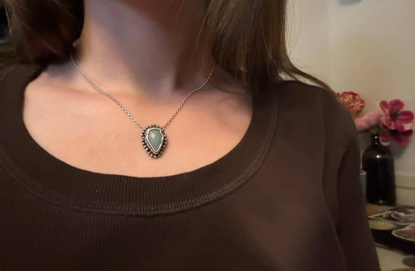 Customer photo review of Colgante Mini Punta Flecha Amazonita