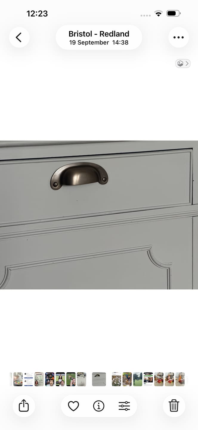 Customer photo review of Classic Aged Bronze Cupboard Handles