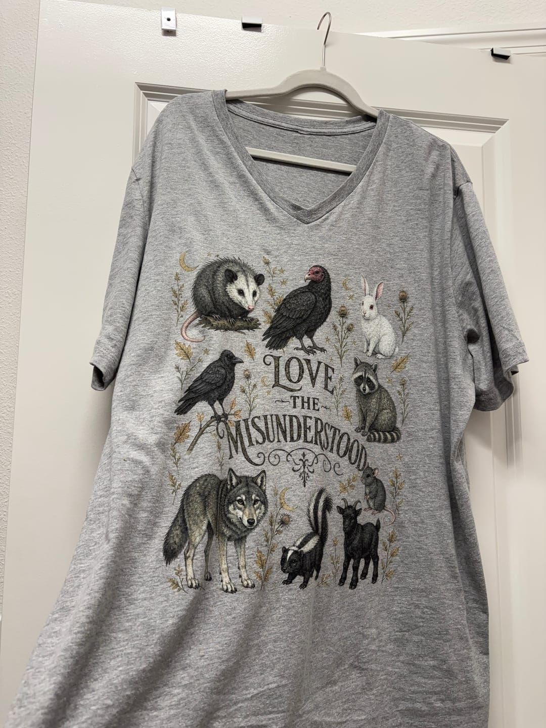 Customer photo review of Love the Misunderstood Woodland Creatures V-Neck