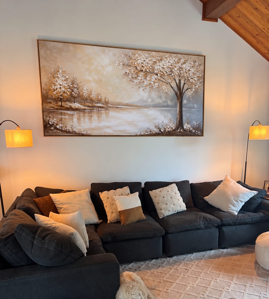 Customer photo review of Quiet Bloom-Lakeside Landscape Painting