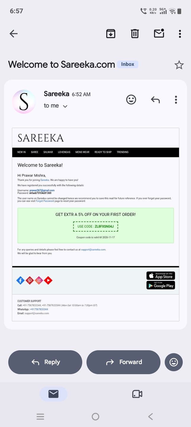 Customer photo review of Black Tepchi Chikankari Saree