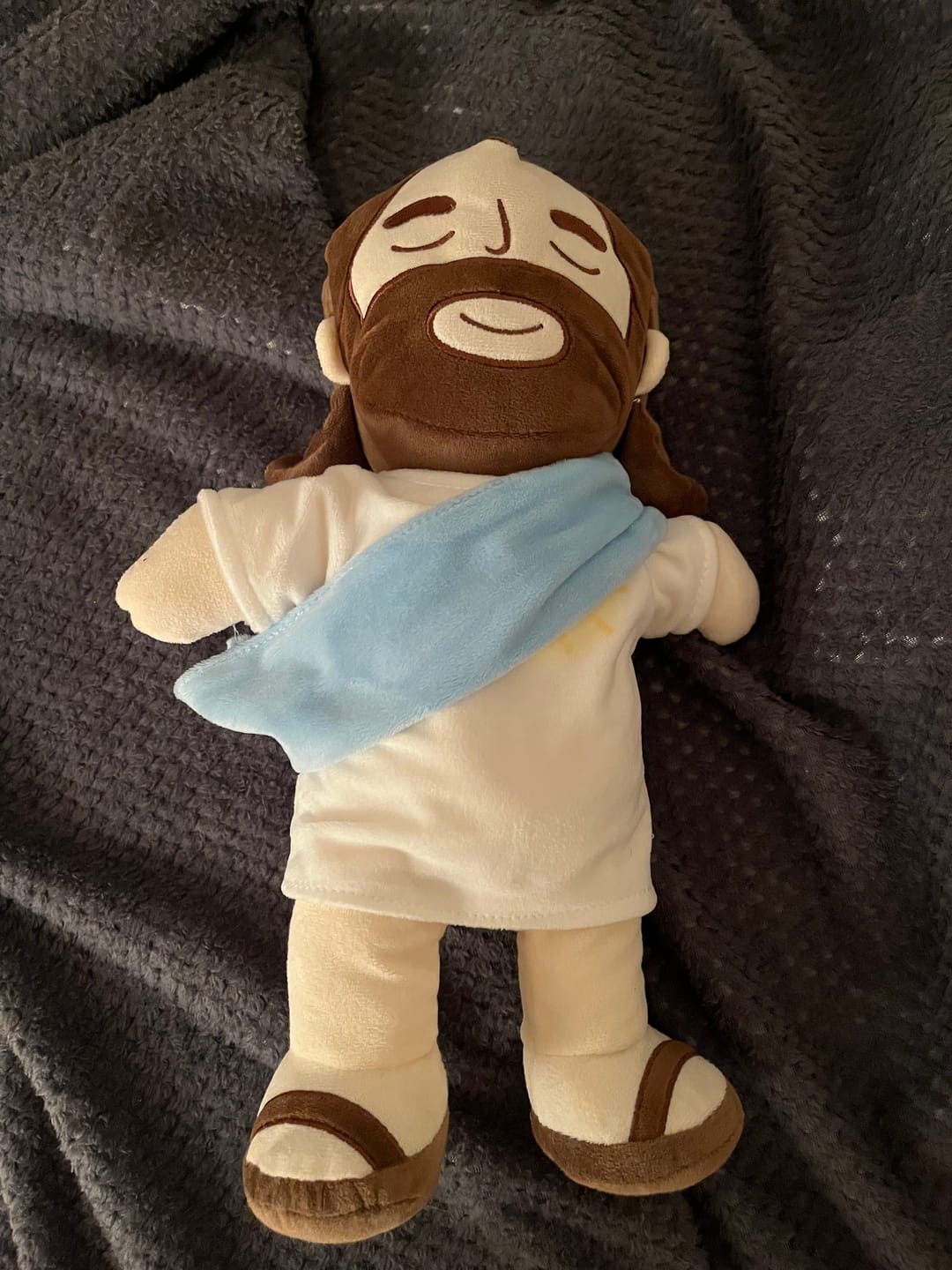 Customer photo review of Breathing Jesus Plush for Sleep Better
