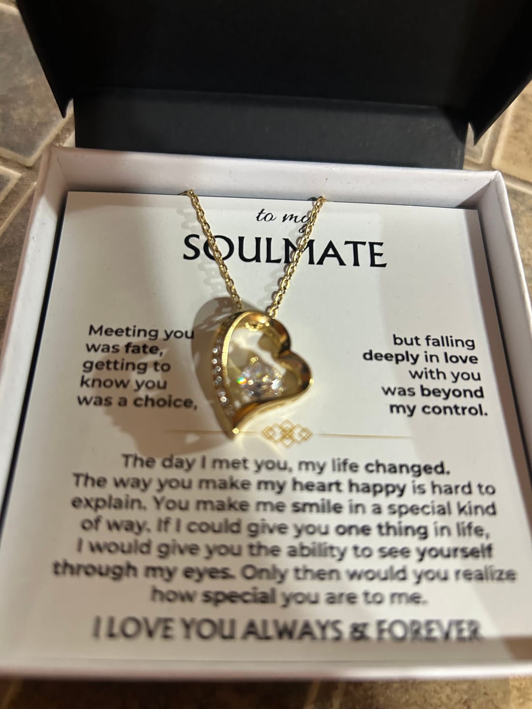 Customer photo review of To My Soulmate - Forever Love Gift Set - SS603