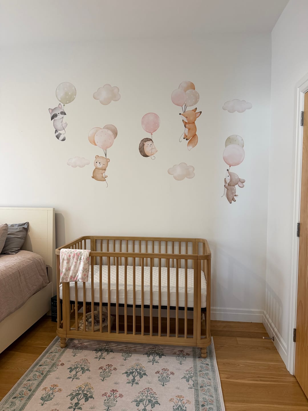 Customer photo review of Pastel Animals on Balloons Wall Decals