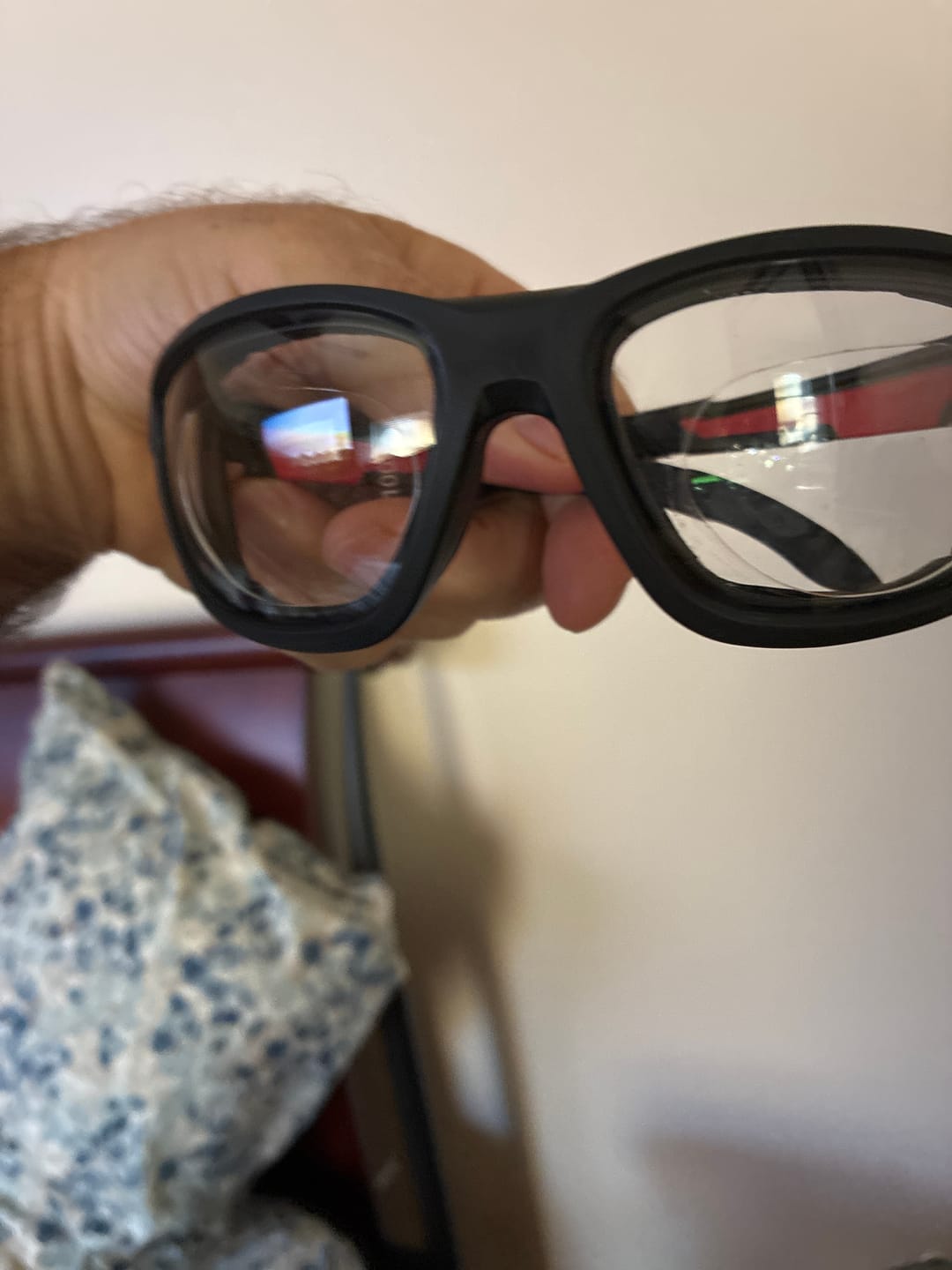 Customer photo review of Stick On Lenses (2-pack)