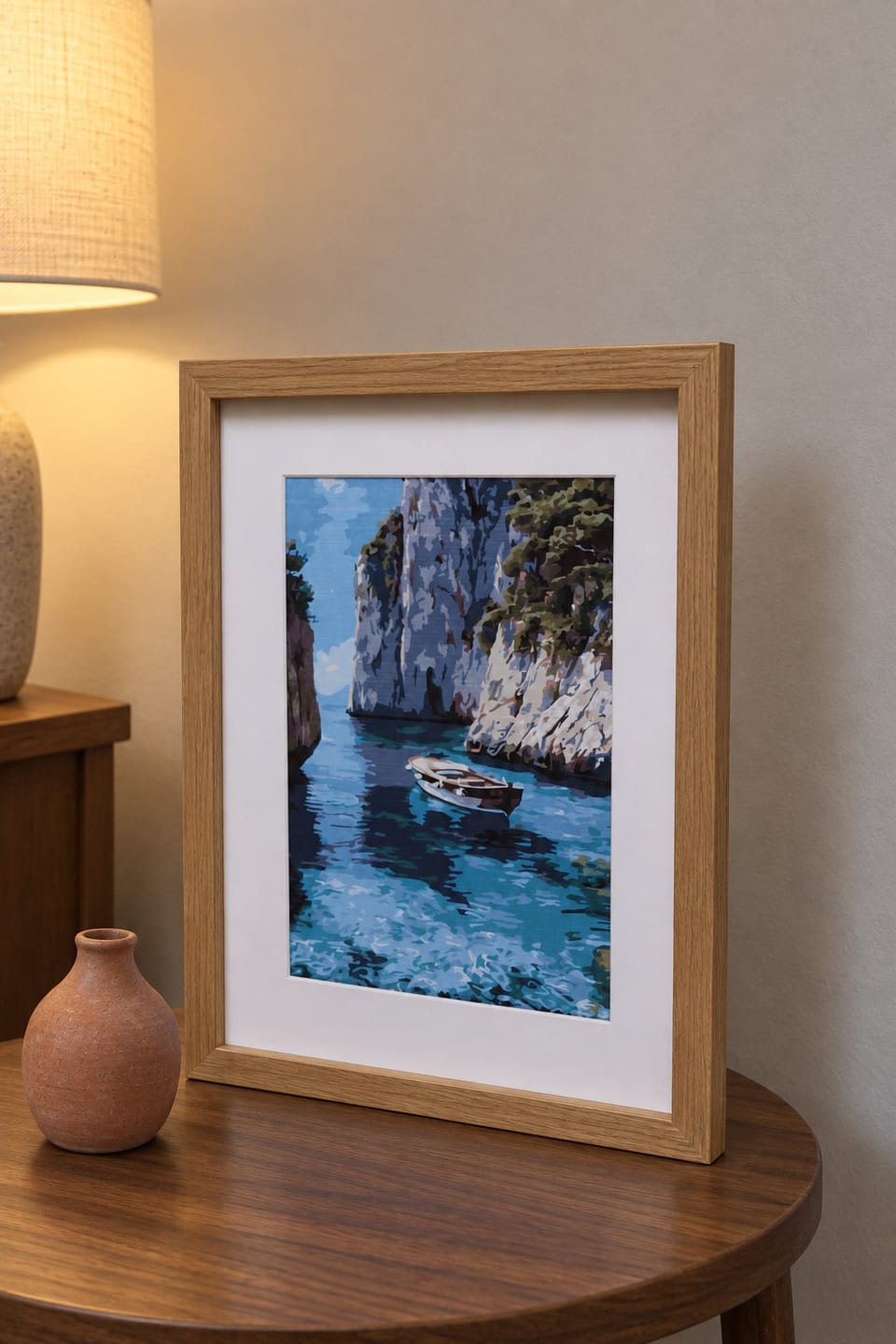 Customer photo review of Coffret Peinture par numéros - Crique bleue paisible