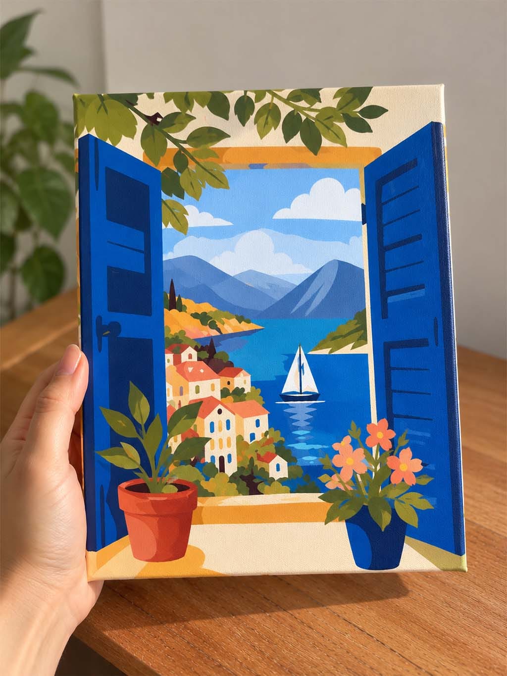 Customer photo review of Mini Peinture par numéros 15x20cm (6 pièces) - Fenêtres sur l’océan