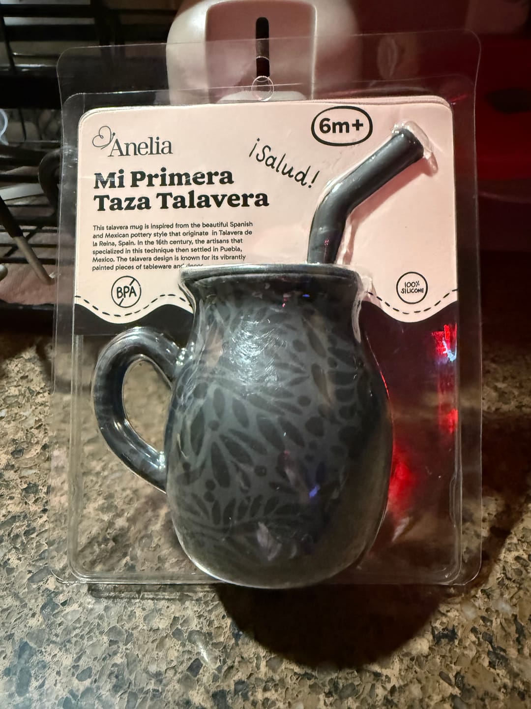 Customer photo review of Talavera Inspired Non Spill Sippy Cup Talavera Mug Baby Sippy Cup