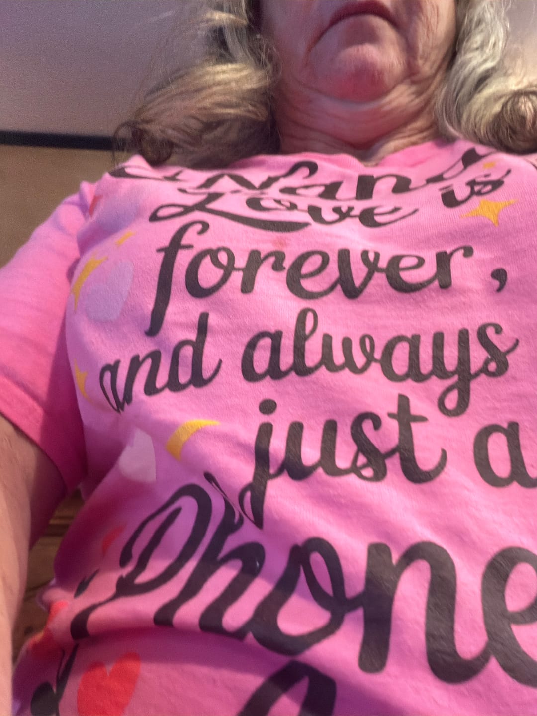 Customer photo review of Nana's Love is just a Phone Call Away - Unisex T-shirt