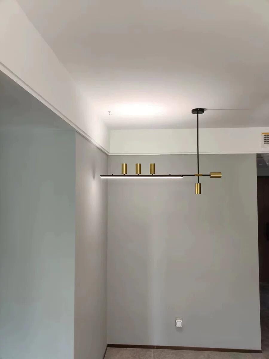 Customer photo review of Black Pendant Light, Long Integrated LED Strip, Iron Aluminium