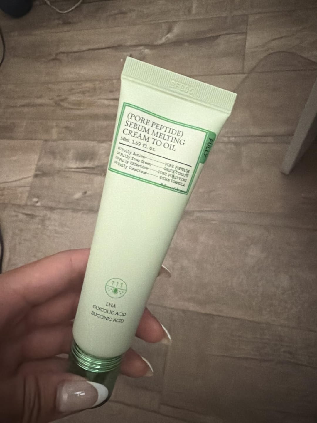 Customer photo review of Pore Peptide Sebum Melting Cream to Oil