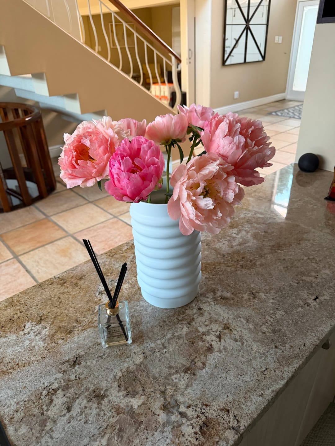 Customer photo review of Coral Sunset Peony Bouquet 20 Stems