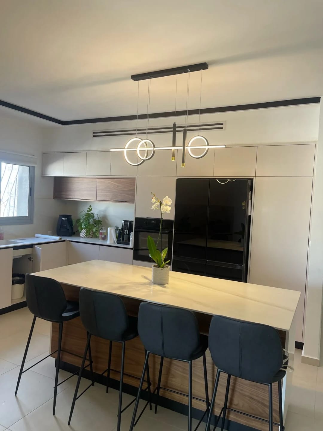 Customer photo review of Rings and Bars Linear Pendant Light, Aluminium, Integrated LED