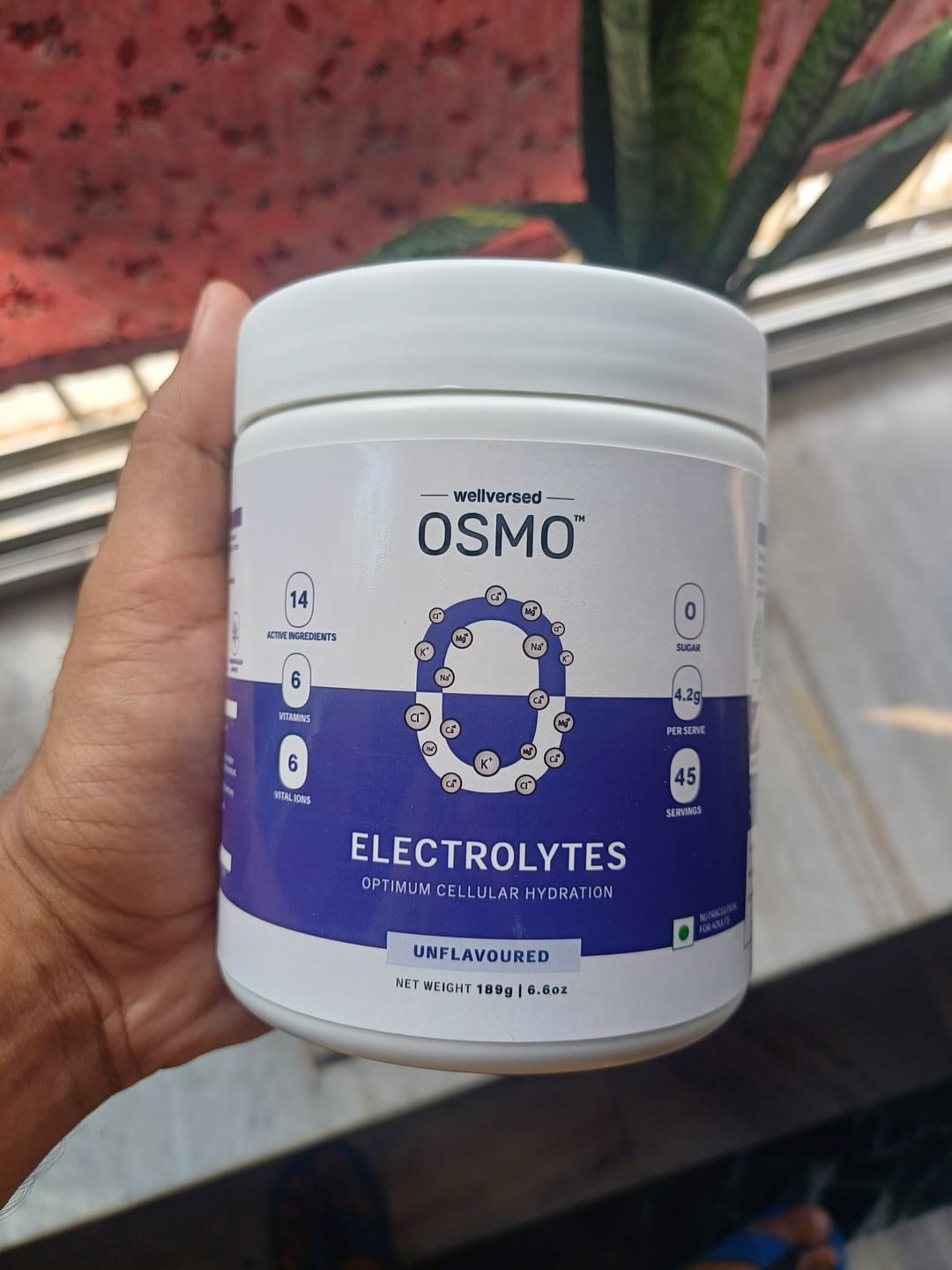 Customer photo review of OSMO - Electrolyte Hydration Blend (Advanced Salts + Taurine & Vitamins) | Unflavoured (189g, 45 servings)