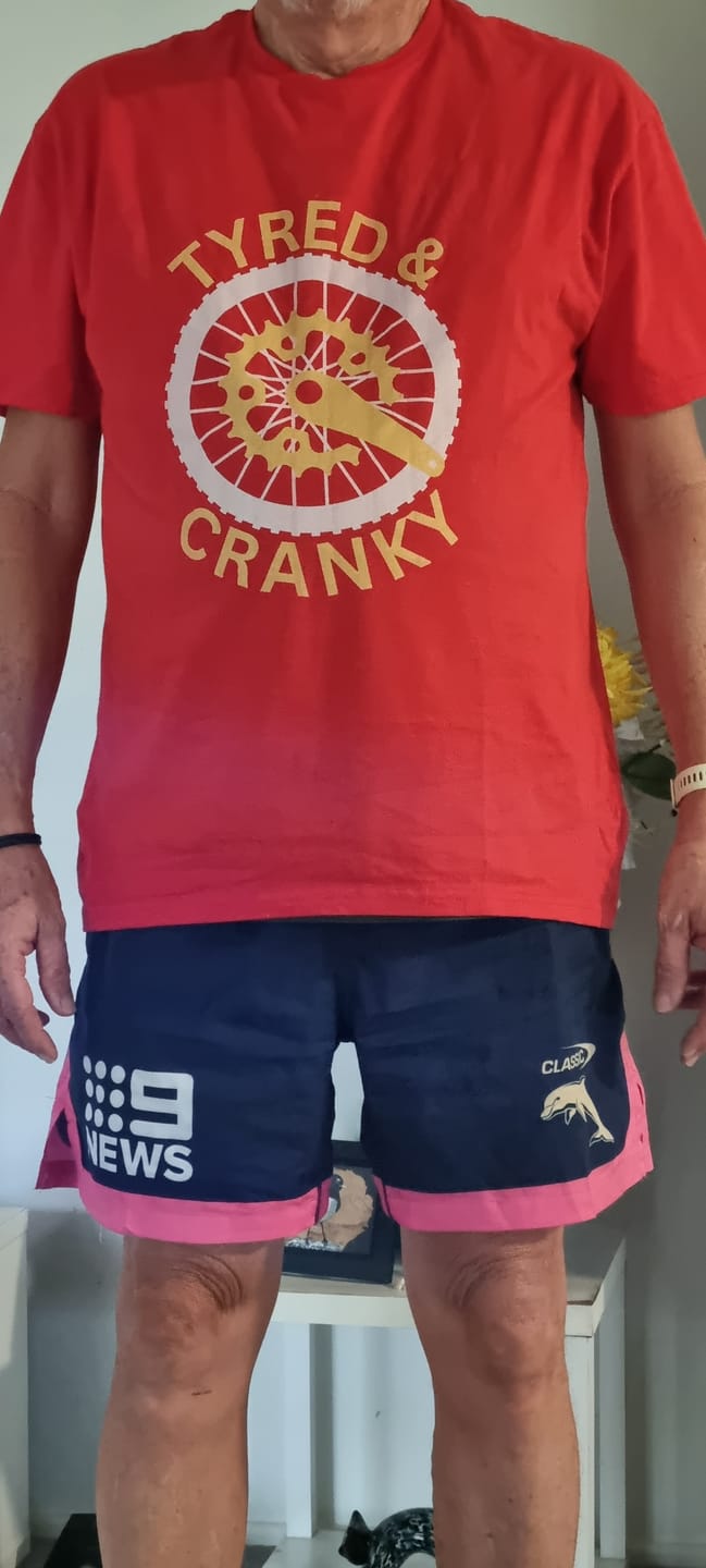 Customer photo review of Tyred & Cranky T-Shirt