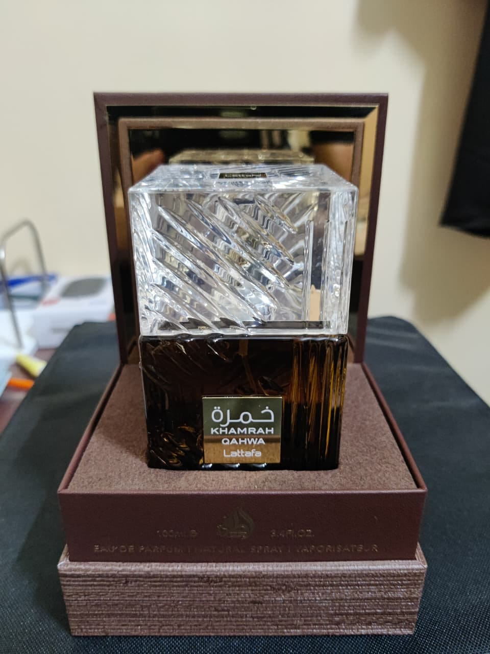 Customer photo review of Lattafa Khamrah Qahwa Eau De Parfum For Unisex