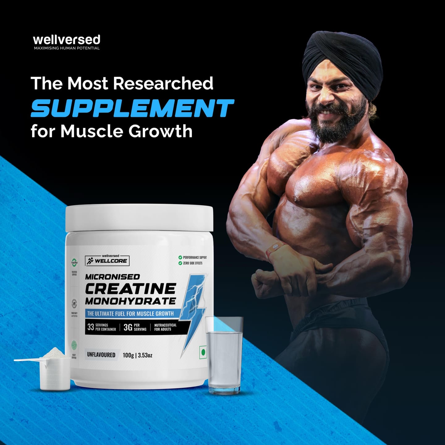 Customer photo review of Wellcore - Pure Micronised Creatine Monohydrate | Lemon Lime (374g, 83 servings)
