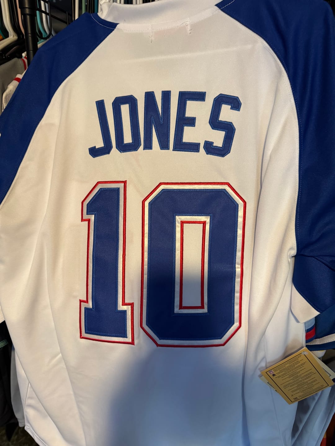 Customer photo review of Chipper Jones Atlanta Braves 10 Jersey