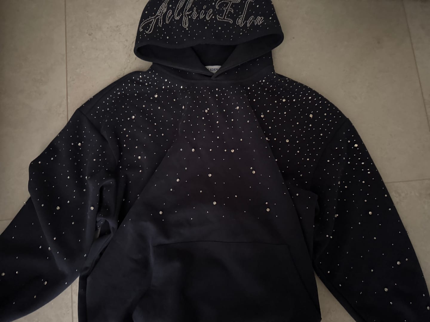 Customer photo review of Aelfric Eden Rhinestone Pullover Hoodie