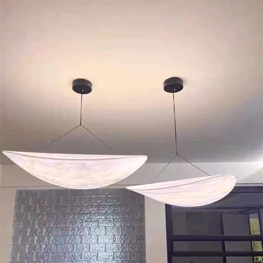 Customer photo review of Wavy Cloud Pendant Light, White Fabric Shade, LED, 30–100 cm