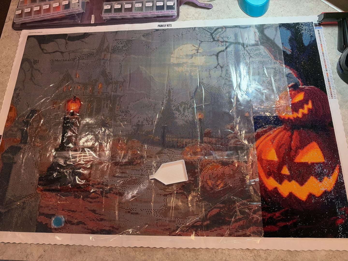 Customer photo review of Haunted Harvest (Diamond Painting)