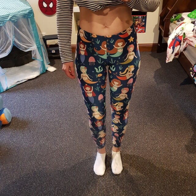 Customer photo review of Mermaid Ocean Print Leggings