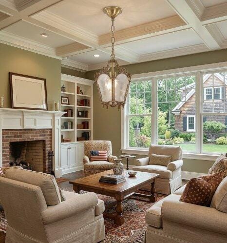 Customer photo review of Ornate Brass Pendant Light, Frosted White Glass Panes, 23 cm