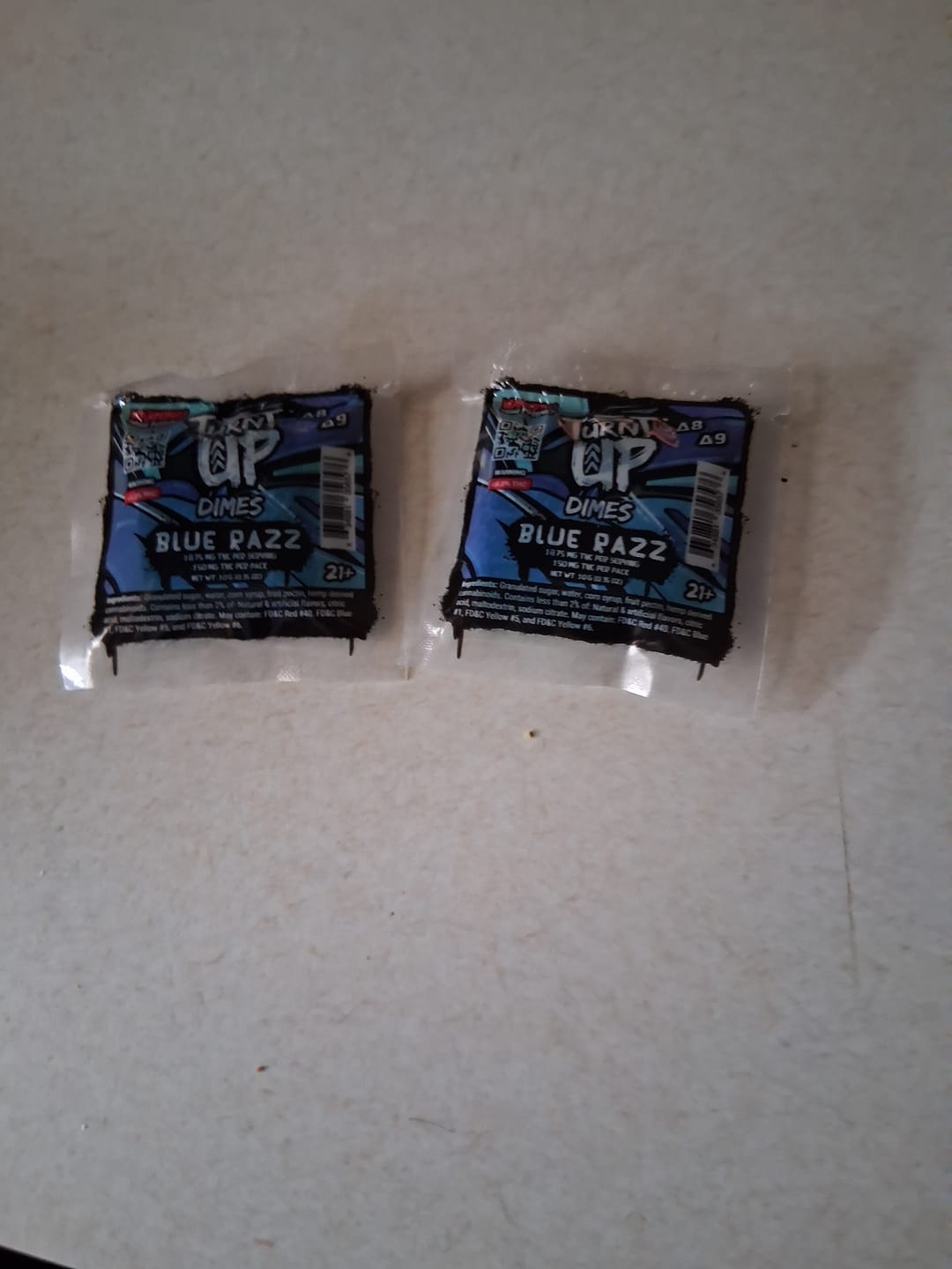 Customer photo review of Dime Gummy - Blue Razz