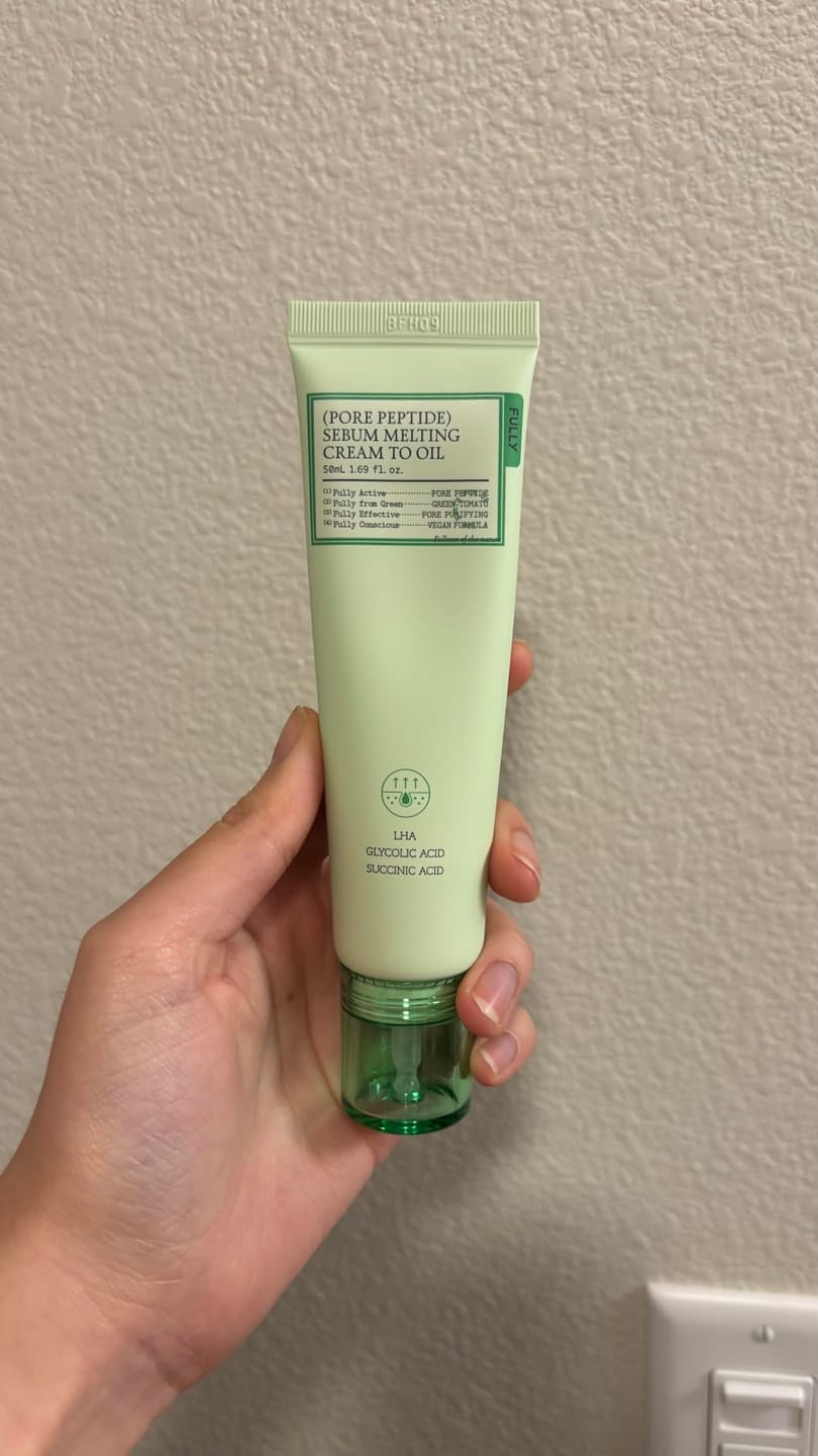 Customer photo review of Pore Peptide Sebum Melting Cream to Oil