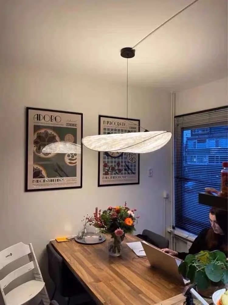 Customer photo review of Wavy Cloud Pendant Light, White Fabric Shade, LED, 30–100 cm