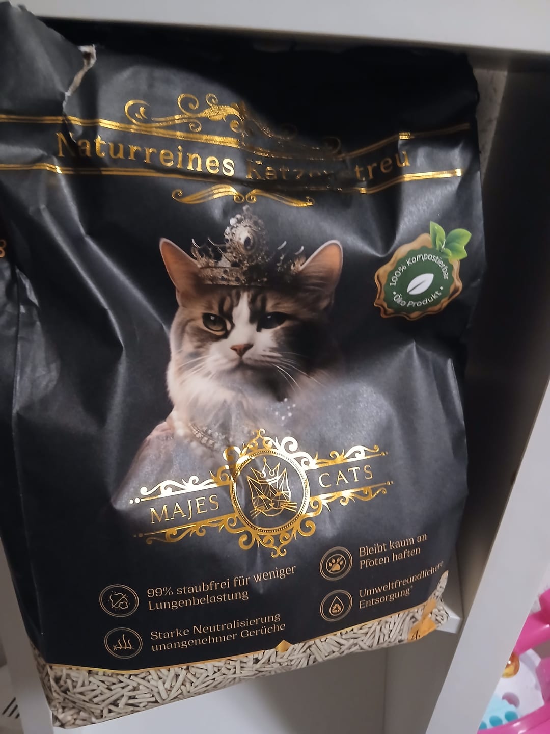 Customer photo review of Naturreines Katzenstreu