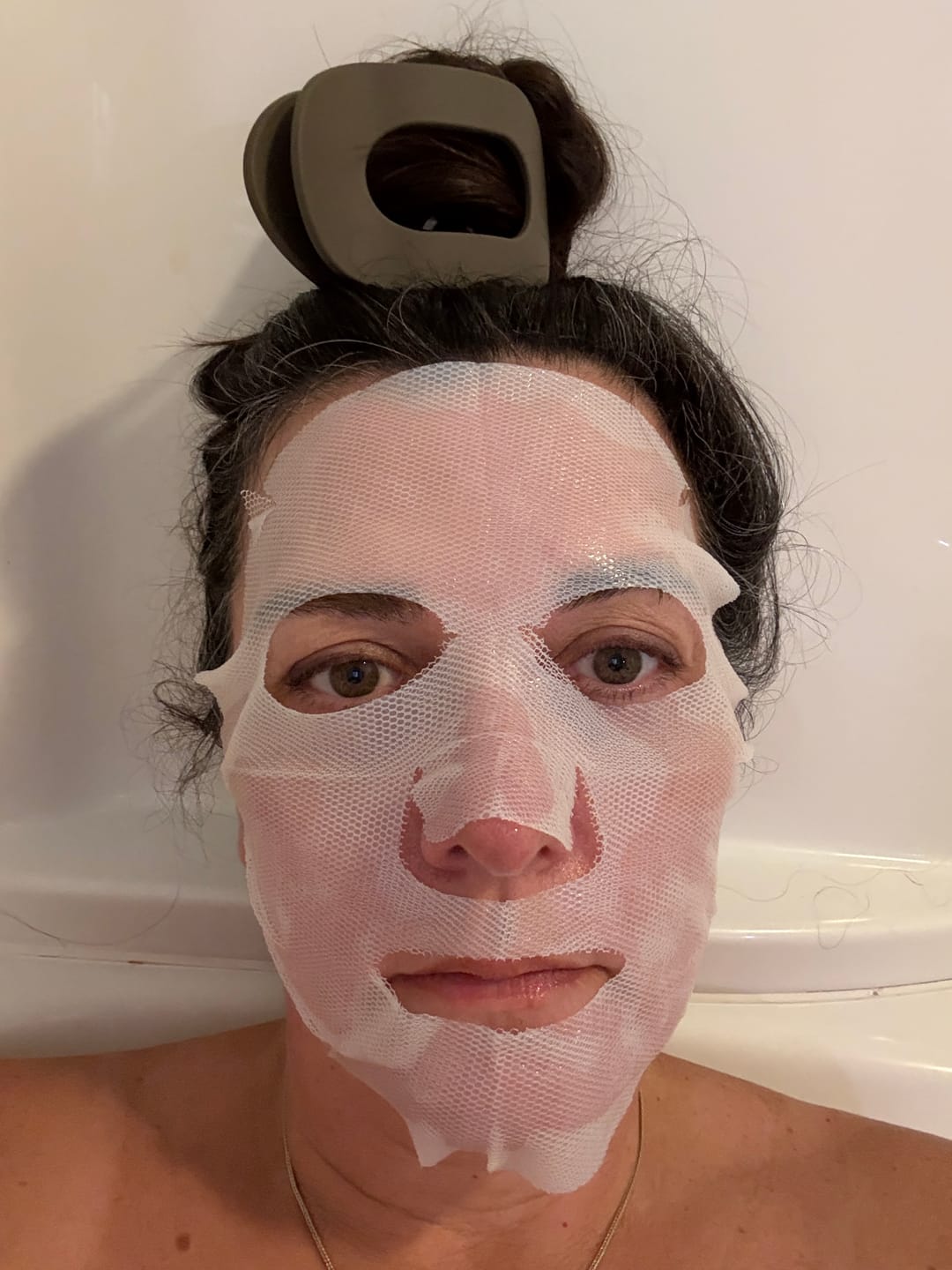 Customer photo review of D-1 Bio-Cellulose Mask