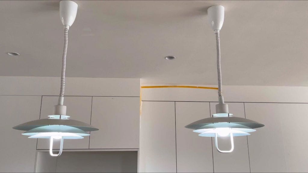 Customer photo review of Modern Pendant Light, Aluminium Concentric Screens, 50 cm