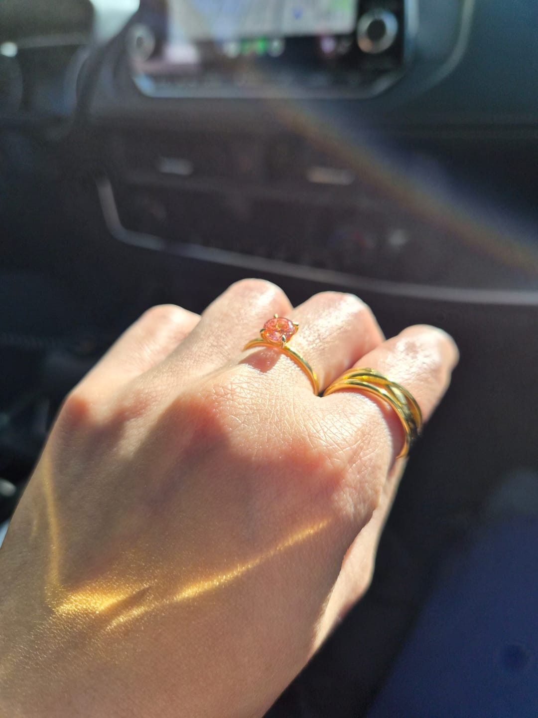 Customer photo review of Entwined Maisie Gold Ring
